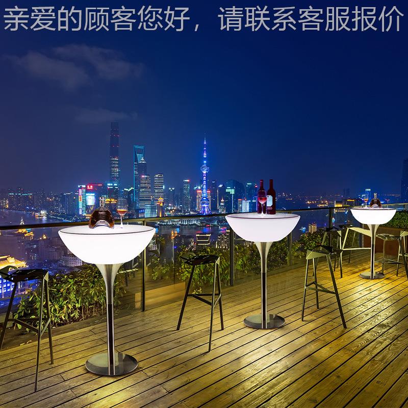 户外酒吧桌椅夜总会厢包K高XL-BZ032TV桌户外鸡尾酒桌清吧桌子发 - 实物图