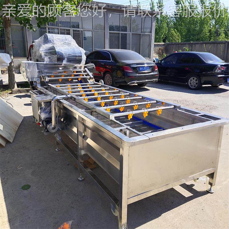 净菜加工果蔬HCZ清洗机番大茄辣秋葵清洗 不锈钢型喷淋椒气泡清洗