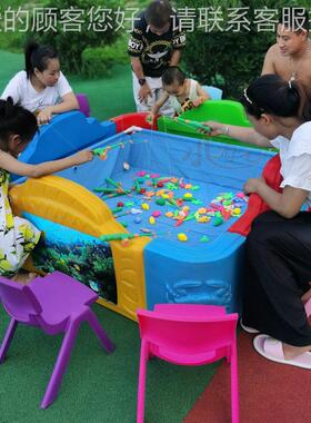 儿童广场钓鱼太空具沙水池盘池游泳水池淘戏气堡儿童收费97900钓