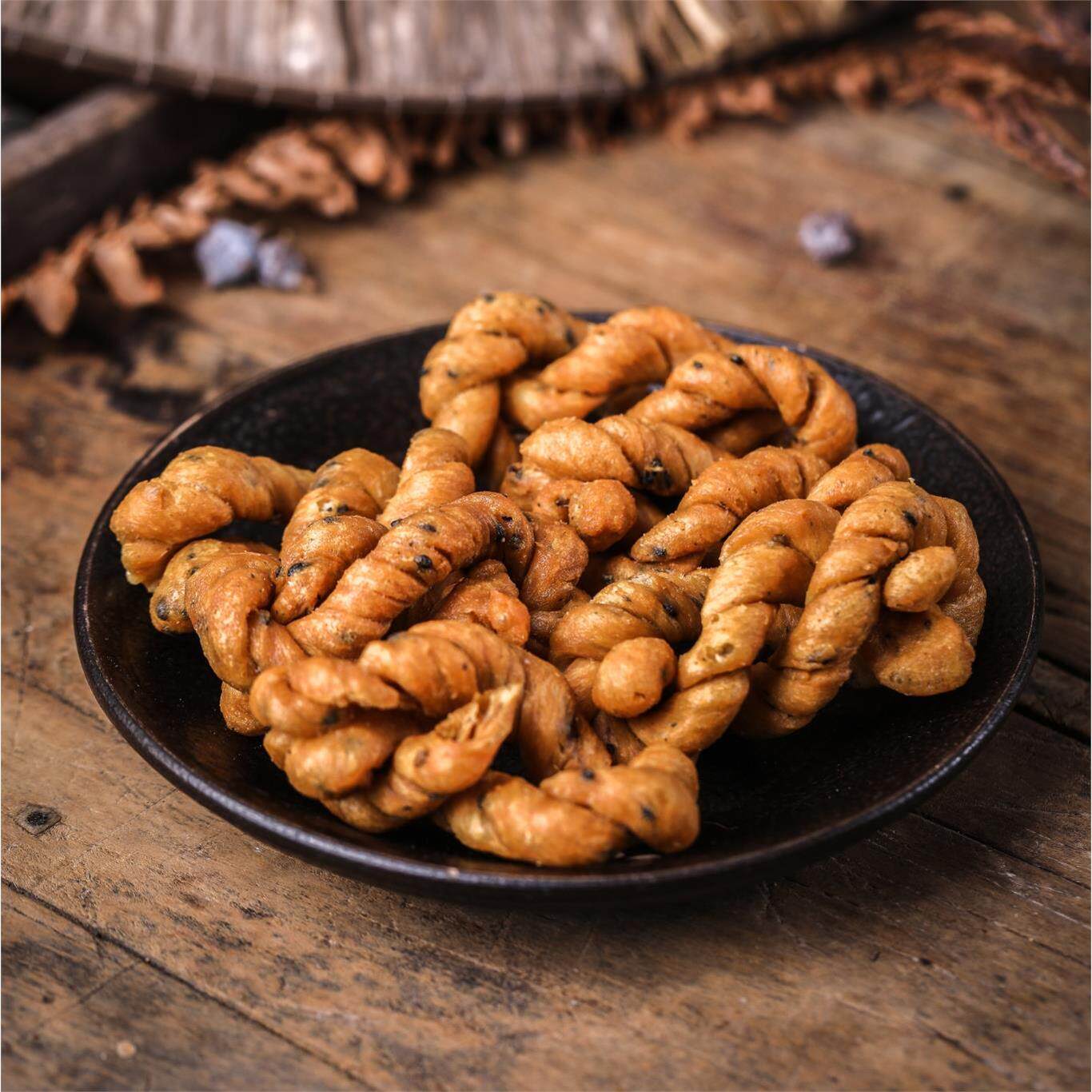 四川特产礼盒遂宁观音素小麻花包邮手工黑芝麻传统糕点零食品2盒