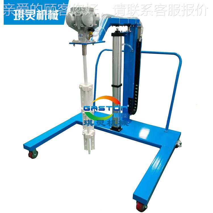 IB车C吨桶特搅拌器小桶气动搅拌口台气动升降搅式拌器白色氟龙耐