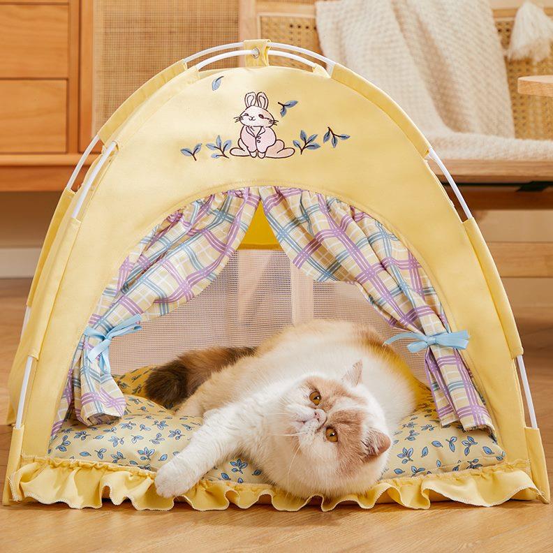 猫窝帐篷冬季保暖可拆洗床屋别墅四季通用冬天狗窝宠物幼猫咪用品