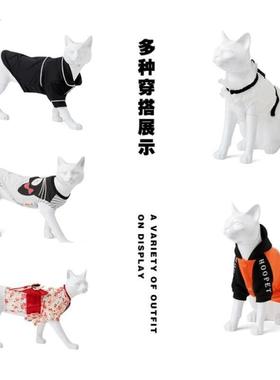 猫摆件猫衣服拍摄道具宠物模特橱窗展示衣架可拆卸款道具猫咪模型