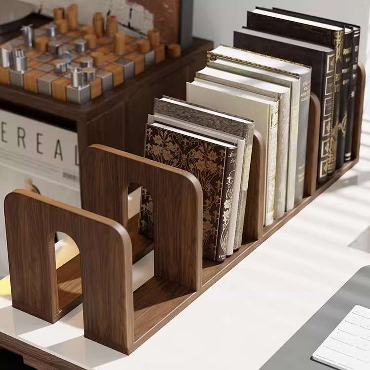 实木桌面书立架书架学生宿舍书本书桌收纳架办公室文件分隔置物架