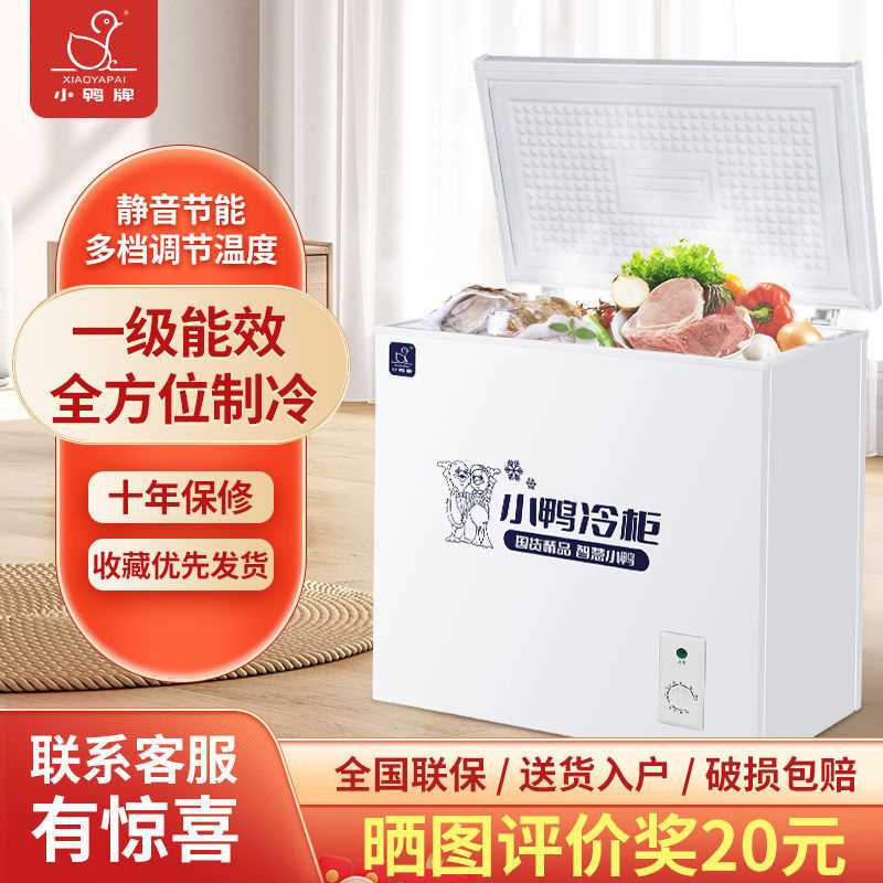 小鸭牌冰柜家用小型冷藏冷冻两用大容量冰箱车载宿舍出租屋小冰柜图片
