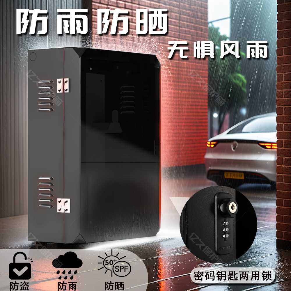 7kw阿维塔充电桩保护箱比亚迪壁挂室外加厚防雨罩立柱一体玻璃款