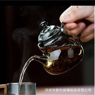 耐热壶高温创加芦葫芦形茶厚茶具一人花 玻璃茶壶家用意可爱葫日式