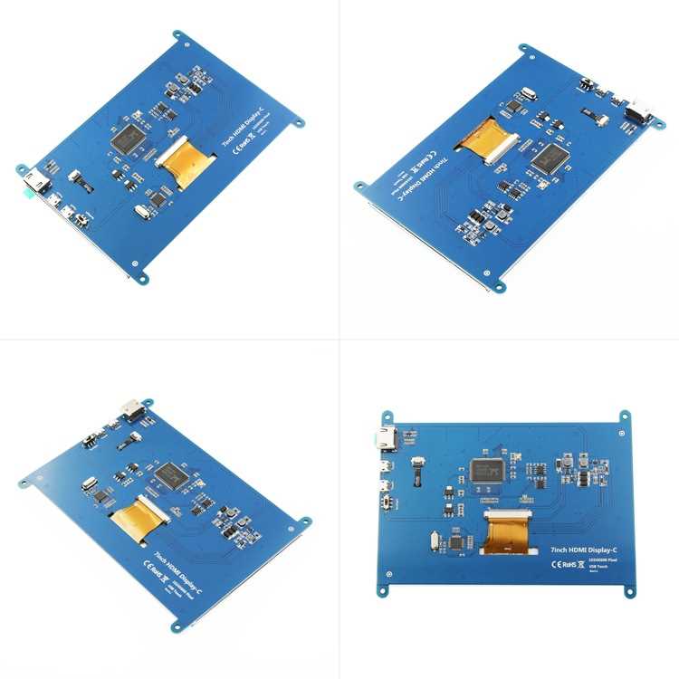 7寸树莓派LCD HDMI 显示屏 显示器 Raspberry Pi 3B+/4B 超清1024