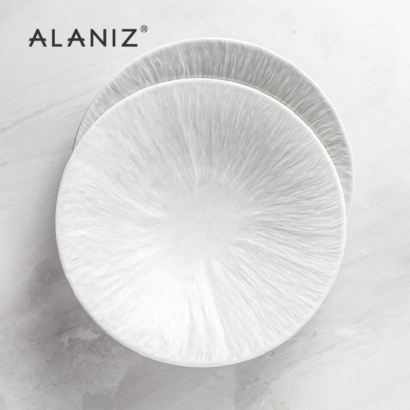 alaniz南兹白兰盘子商用餐盘家用餐厅摆盘餐具菜盘深盘陶瓷餐盘