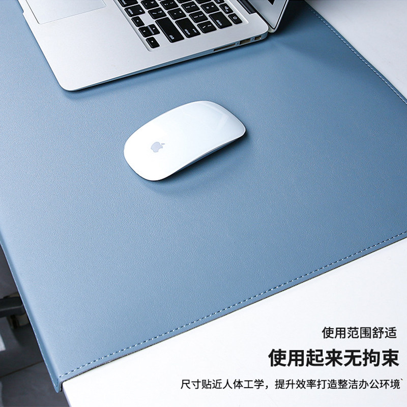 扣挂边办公桌垫超大号皮革滑鼠垫商务书桌垫学习写字垫电脑键盘垫