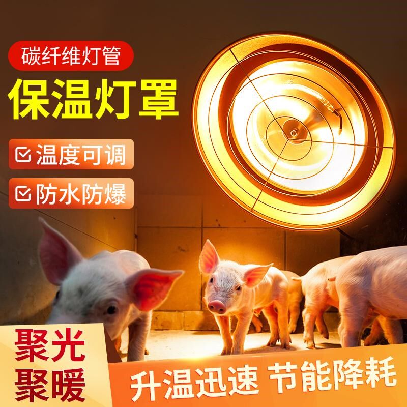 保温灯罩养殖场专用保温灯小猪防水卤素灯罩控温育雏取暖加热灯泡