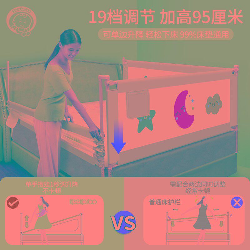 床围栏护栏三面组合宝宝防摔防护栏儿童防掉床挡板婴儿护栏床围栏