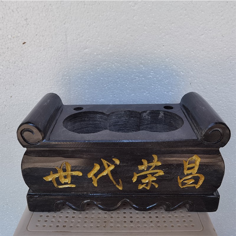 石雕香炉汉白玉公墓供桌青石石狮子烧香供奉寺庙上香工艺摆件