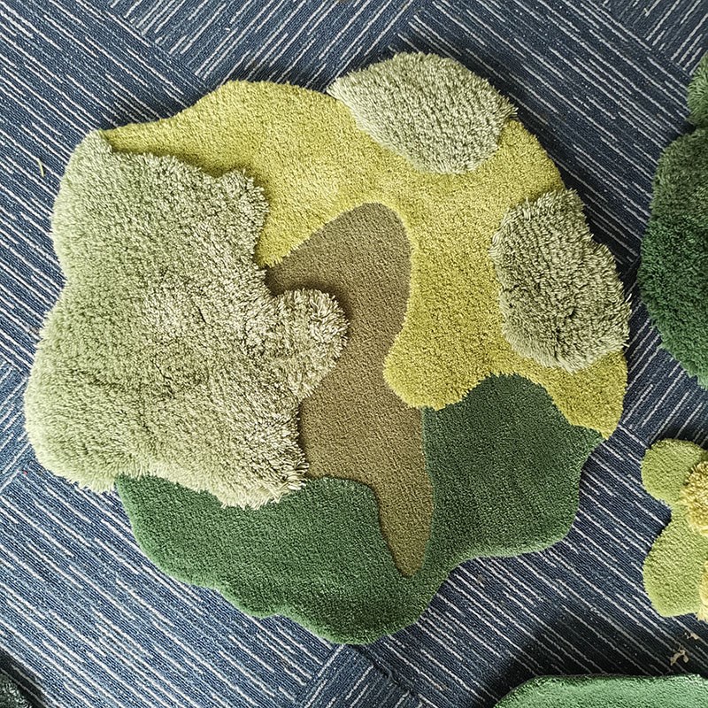 手工新西兰羊毛地毯长毛绒三维分层创意地板垫墙装饰挂毯在库存