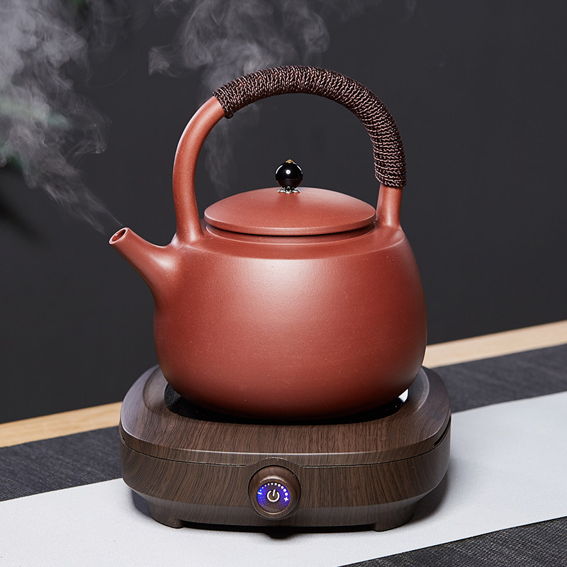 宜兴紫砂壶提梁煮茶壶黑晶炉围炉泡茶壶炭火炉明火家用茶具烧水壶