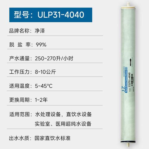 4040反渗透膜滤芯8040工业膜元件纯水r0膜锅炉反渗透设备通用ro膜