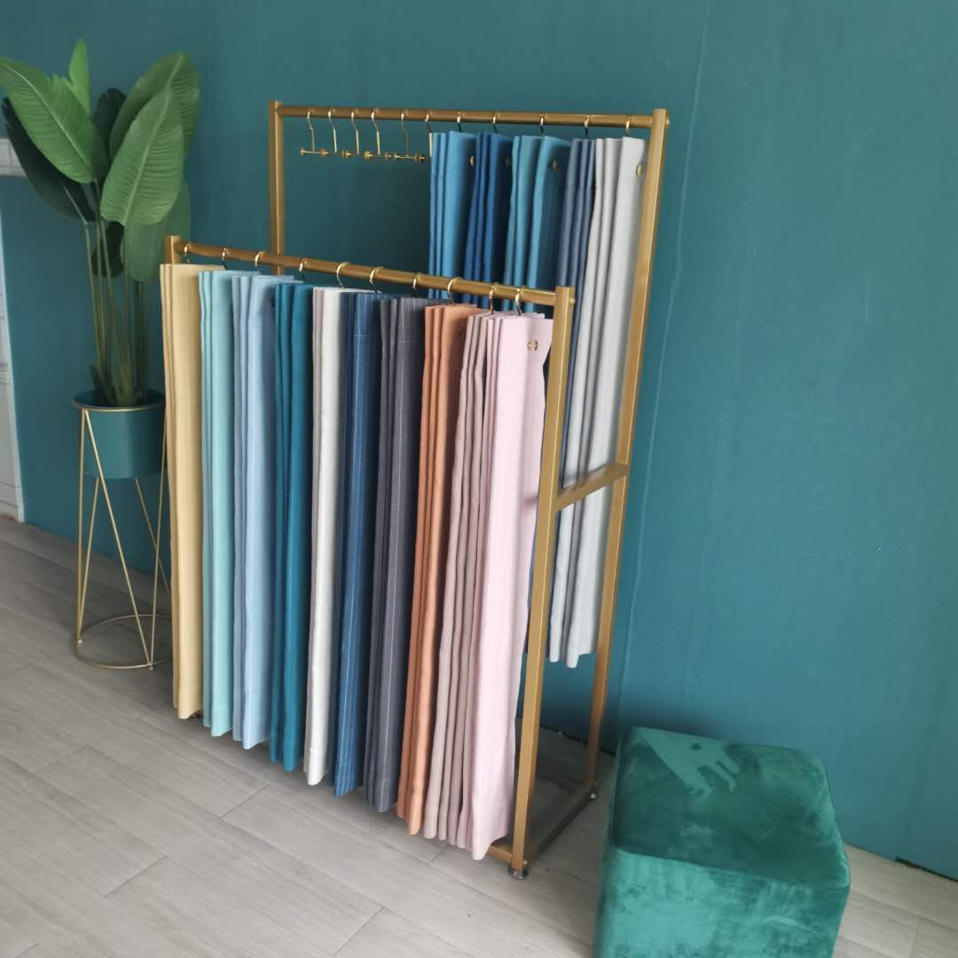 简约窗帘样品展示架落地式家纺布艺色卡吊卡架展会布样陈列架