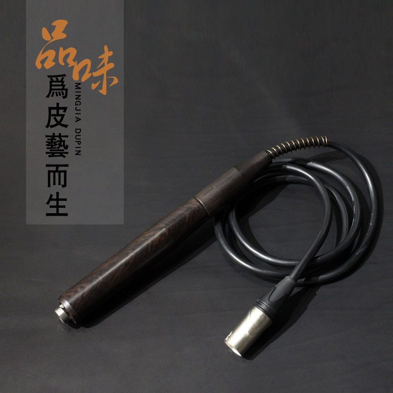 MINGJIA铭家黑檀木手柄 法式皮革电热压边器烫边机实木 手工皮具