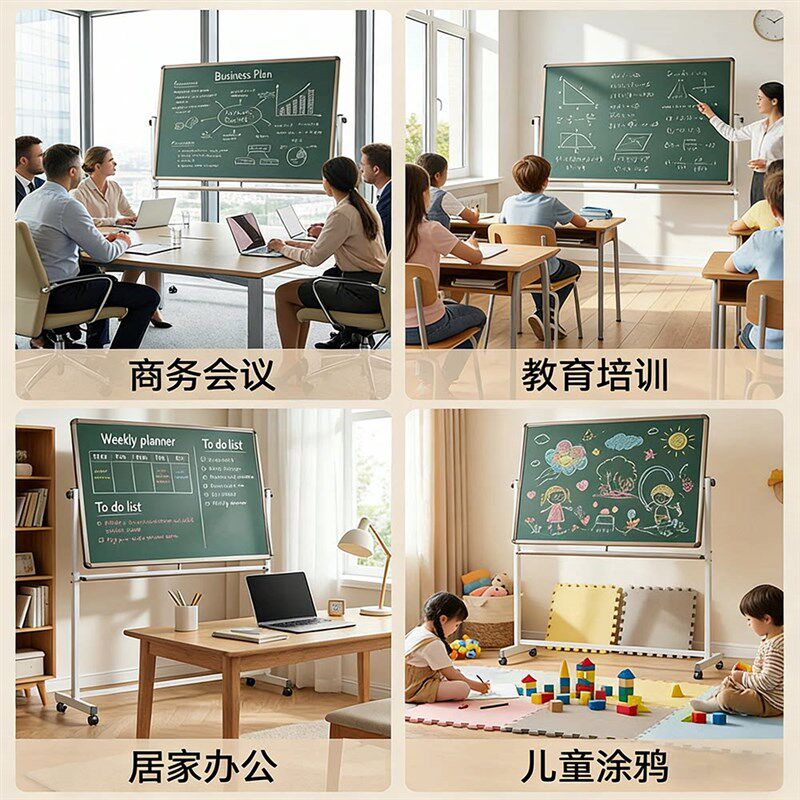 儿童小黑板家用教学育才白板可移动幼儿园学校支架式办公培训教室