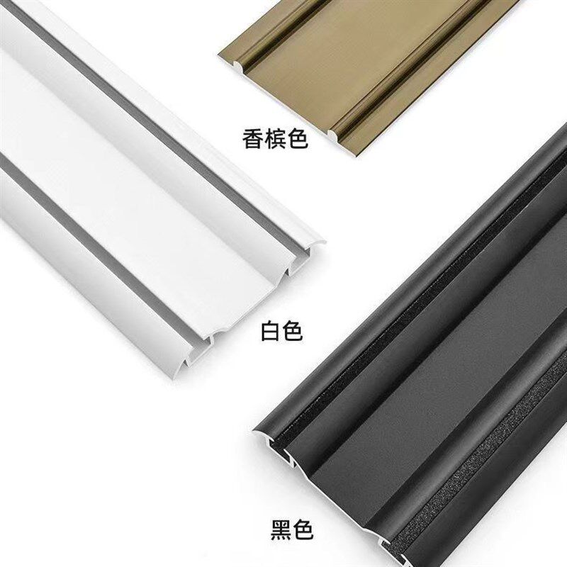 铝合金上下轨道加厚移门免开槽拉门玻璃拉门衣柜门加长款上滑轨