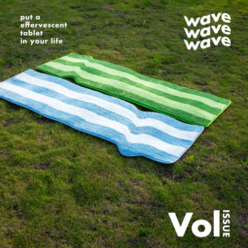 泡腾wave夏日清凉色系卧室地毯床边毯简约波浪条纹飘窗垫