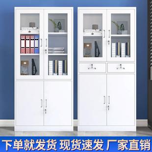 钢制办公文件柜铁皮柜档案柜资料柜带锁储物柜财务凭证柜家用书柜