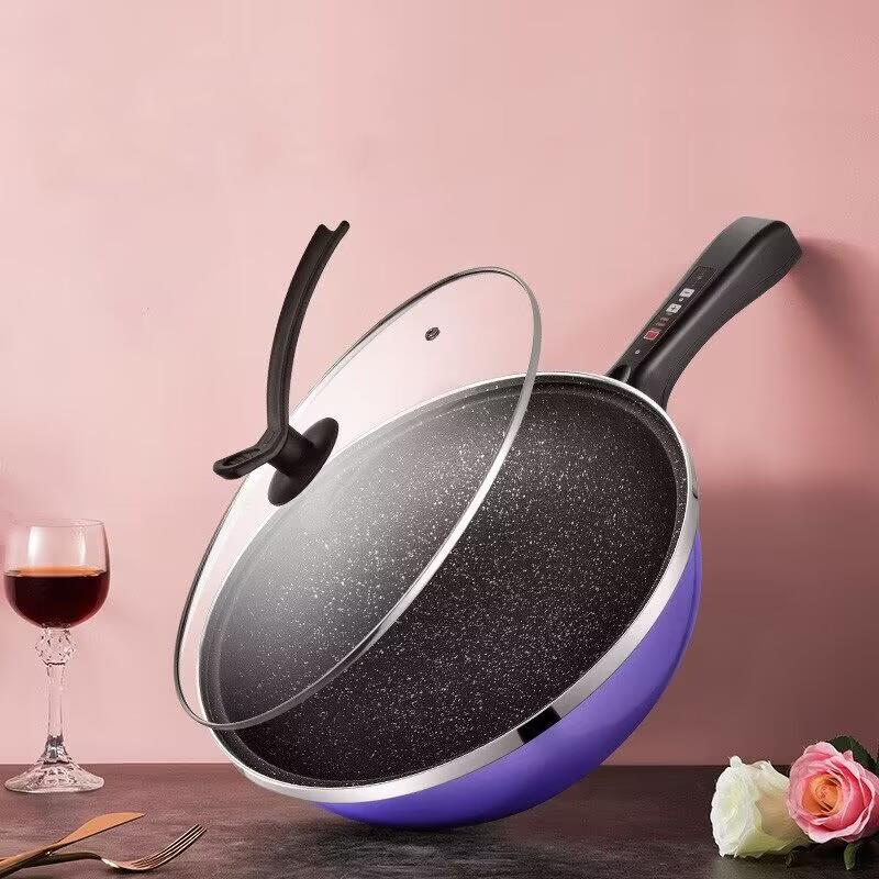 臻纳德电炒锅多功能家用锅 电炒菜炒锅一体式铸铁 电炒一