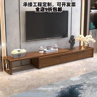 大中小户型客厅伸缩实木电视柜组合酒店机柜厂家 简约新中式