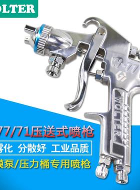 WOLTER沃尔特W-71压送式喷枪W-77家具汽车喷漆枪气动隔膜泵专用