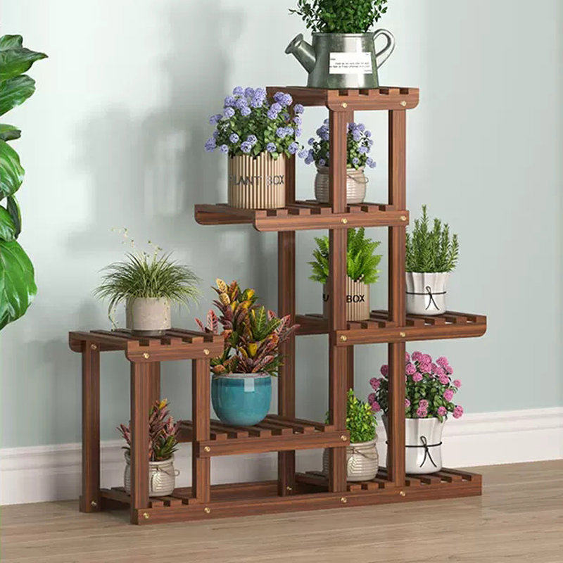 室内外实木质花架子阳台客厅碳化防腐绿萝多肉植物置物架落地多层,鲜花速递/花卉仿真/绿植园艺,花架,淘宝优惠券,粉丝福利购,淘宝优惠卷