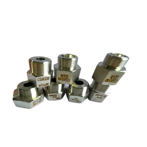 CGA660转21.8内螺纹气体钢瓶变径转接头英制螺纹G5/8转CGA580