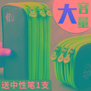 得力笔袋大容量男孩子2024新款流行小学生文具盒考试可爱简约专用