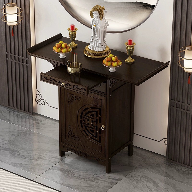 新中式供桌玄关柜子佛龛香案香火奉财神佛台农村家用简约实木