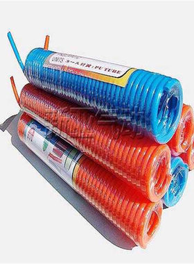 弹簧管TPU8*5/6X4/10X6.5/12X8/6M/9M/12M/15米伸缩管8MM空压