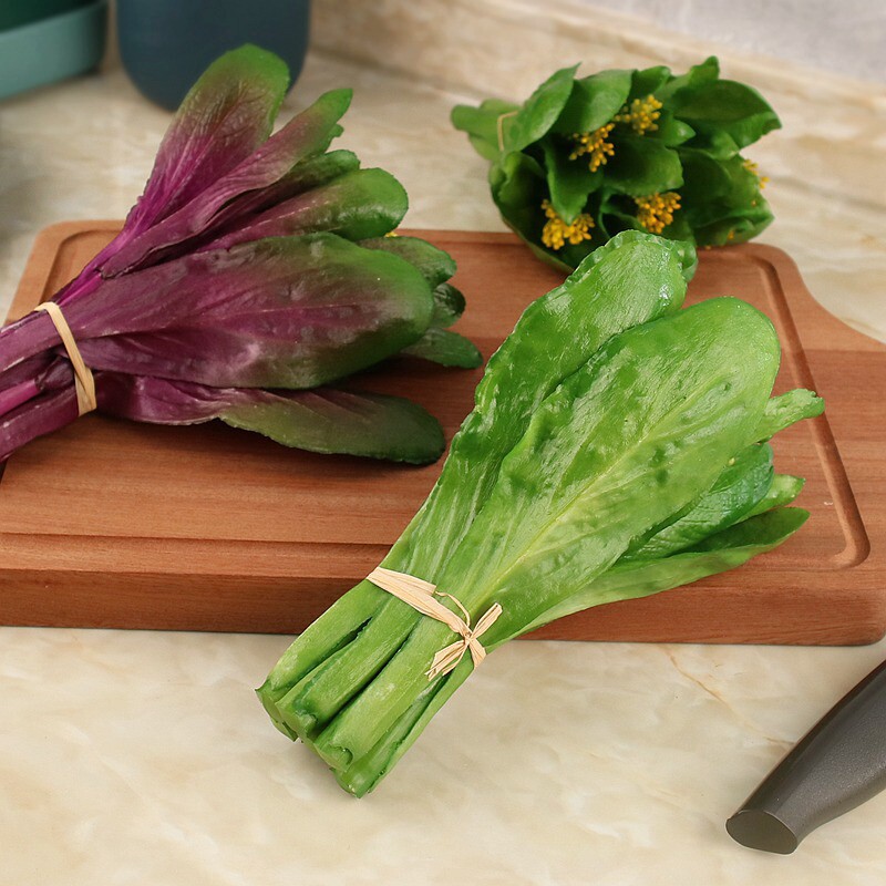 仿真蔬菜模型PVC菜心青菜假果蔬摆件展厅店铺橱窗装饰拍摄道具
