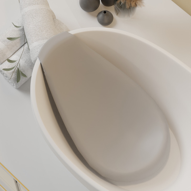 婴儿浴盆宝宝洗澡盆一体式小号新生不折叠儿童加厚圆形简约沐