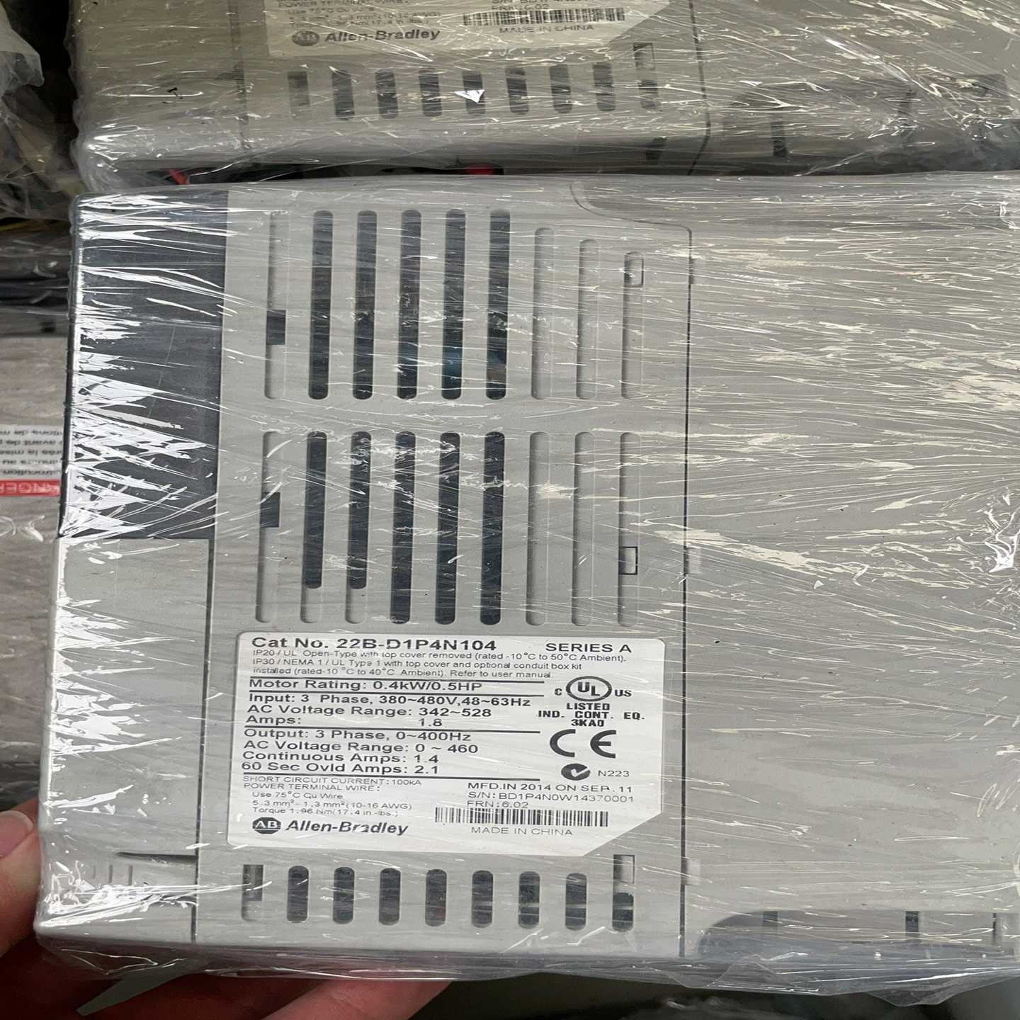 AB变频器  22B-D1P4N104 ，件，（地坛设备）