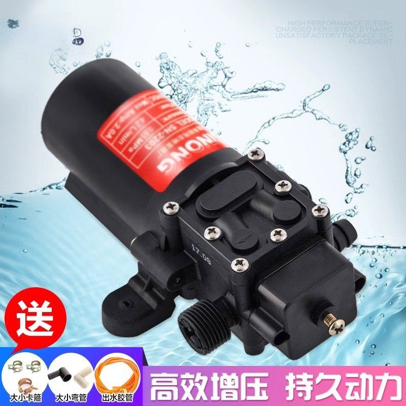 通用12v水泵电动喷雾器水泵电机小马达配件高压自吸泵隔膜泵包邮