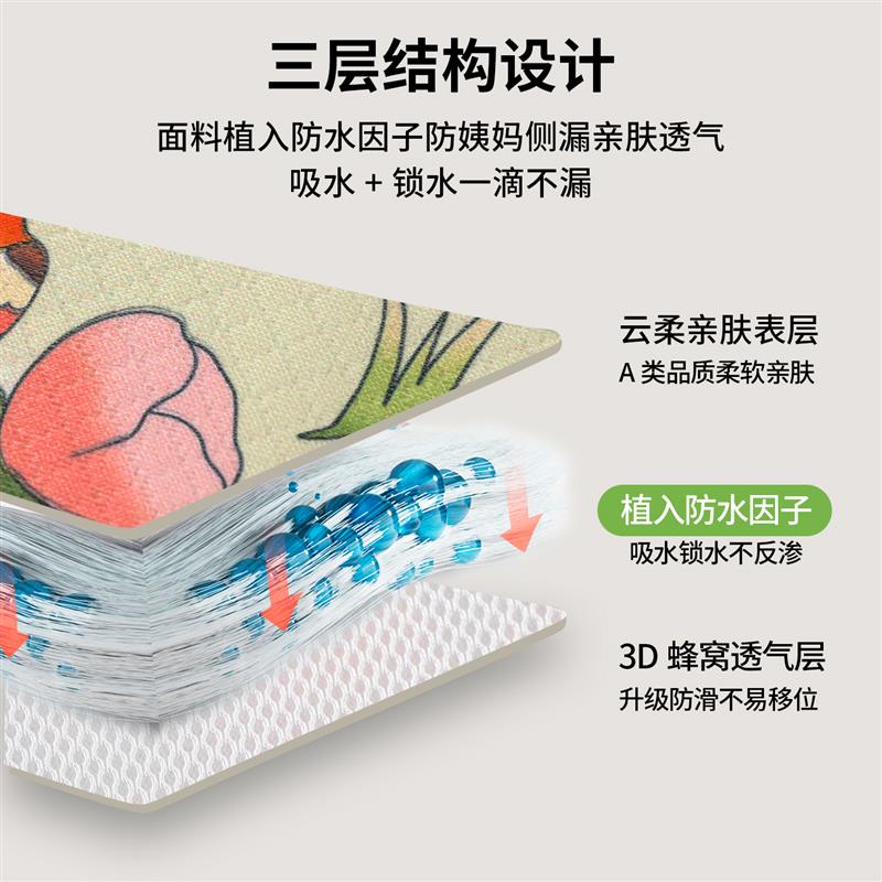 儿童幼儿园防尿垫可水洗婴儿宝宝透气姨妈垫月经垫生理期学生例假