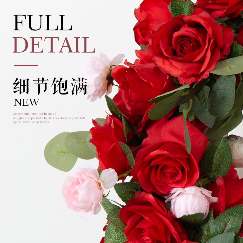 玫瑰花藤仿真花藤条装饰藤蔓吊顶装饰房顶管道遮丑拱门栅栏叶藤