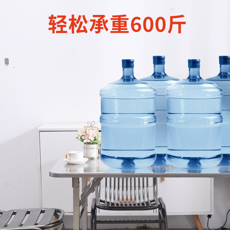 不锈钢桌子可折叠长方形桌子小方桌吃饭桌家用餐桌便携式烧烤桌