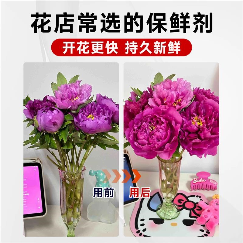 鲜花保鲜剂hvb鲜切花水培植物养花营养液加强型延长花期