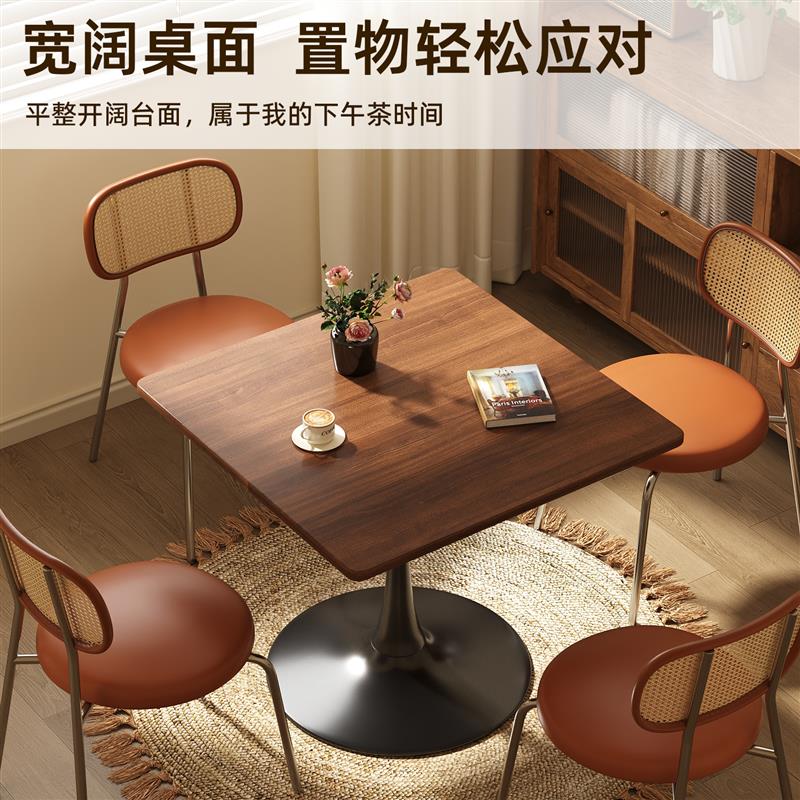 洽谈桌阳台家用小户型简约小桌子奶茶店餐桌休息区商务洽谈接待桌