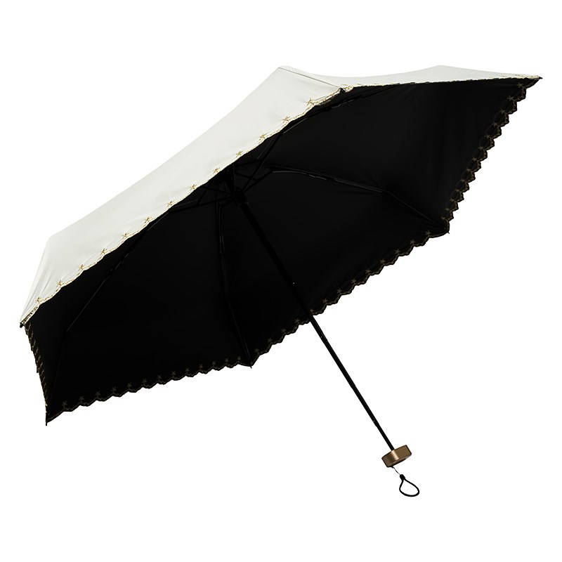 超轻迷你超小六折防紫外线遮阳伞小巧便携黑胶防晒晴雨两用太阳伞
