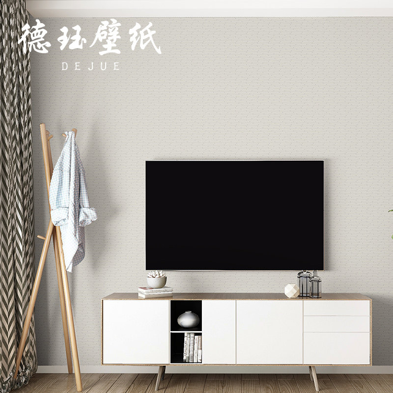 北欧无纺布橙色黄色纯色素色墙纸ins风 暗纹客厅卧室壁纸2021新款