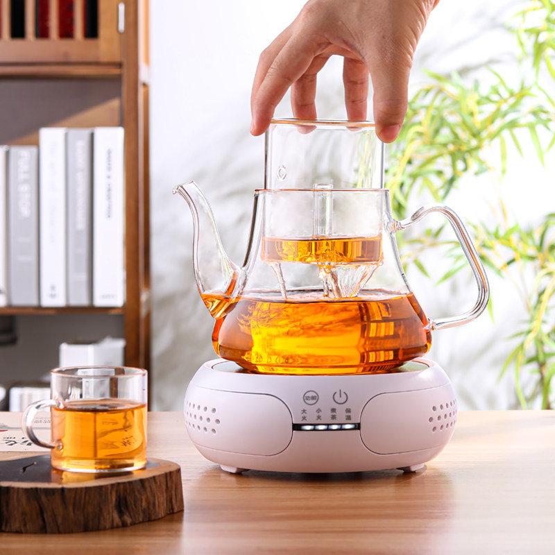 耐高温加厚玻璃煮茶壶蒸茶器喷淋红茶家用养生壶全自动电陶炉套装