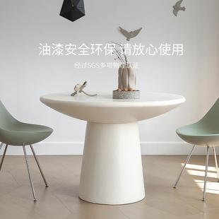 莫語(yǔ)MO用YU 飯桌現(xiàn)代簡(jiǎn)約圓 油風(fēng)圓桌餐廳家小型戶JHN47 輕奶法式
