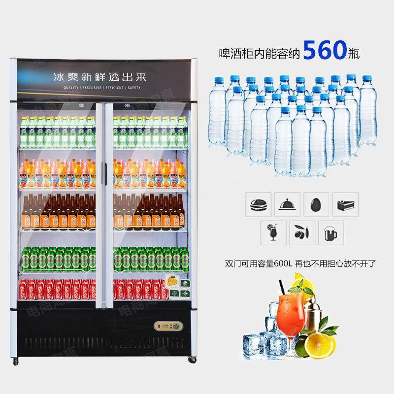 商用饮料柜立式啤酒饮料玻璃门门冷柜展藏示藏552柜直销单双冷保