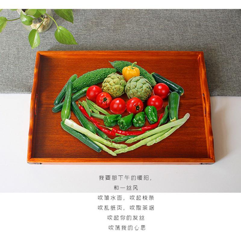 中式复*古超号烤木JNP全羊实质托盘长方形酒店餐厅上菜大木头盘