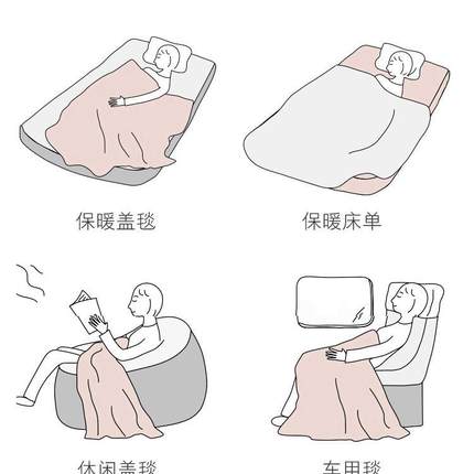 严选拉舍尔毛毯冬季加厚加绒午睡盖毯子床单人宿舍珊瑚法兰绒被子